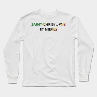 Drapeau Saint-Christophe-et-Niévès Long Sleeve T-Shirt